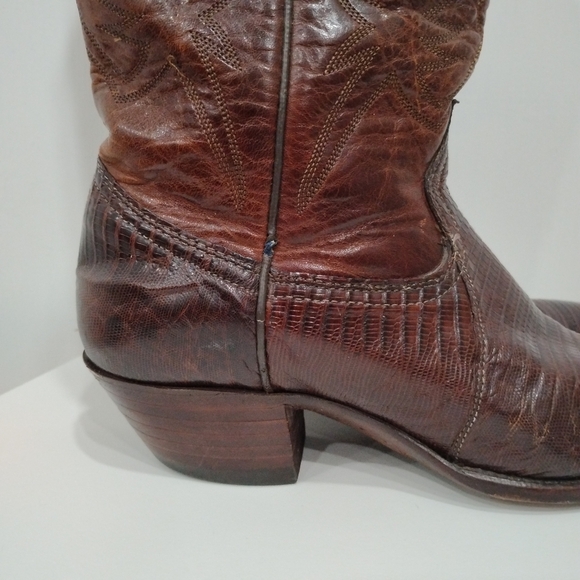 HANDMADE LEATHER REPTILE WESTERN BOOTS - Picture 11 of 14